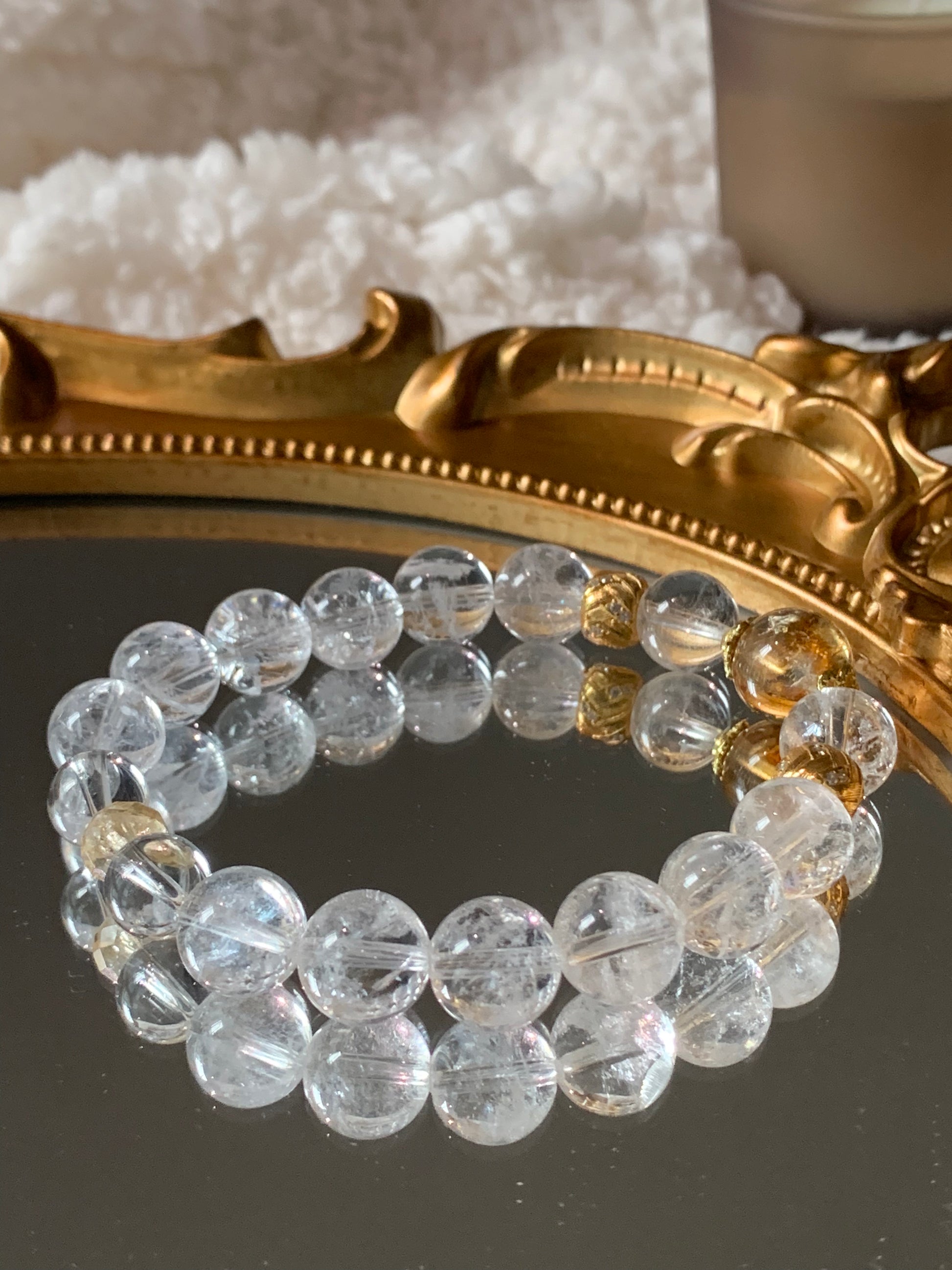 Stylish Renewal Power Rock Crystal Bracelet that combines beauty and healing energy in one elegant piece.